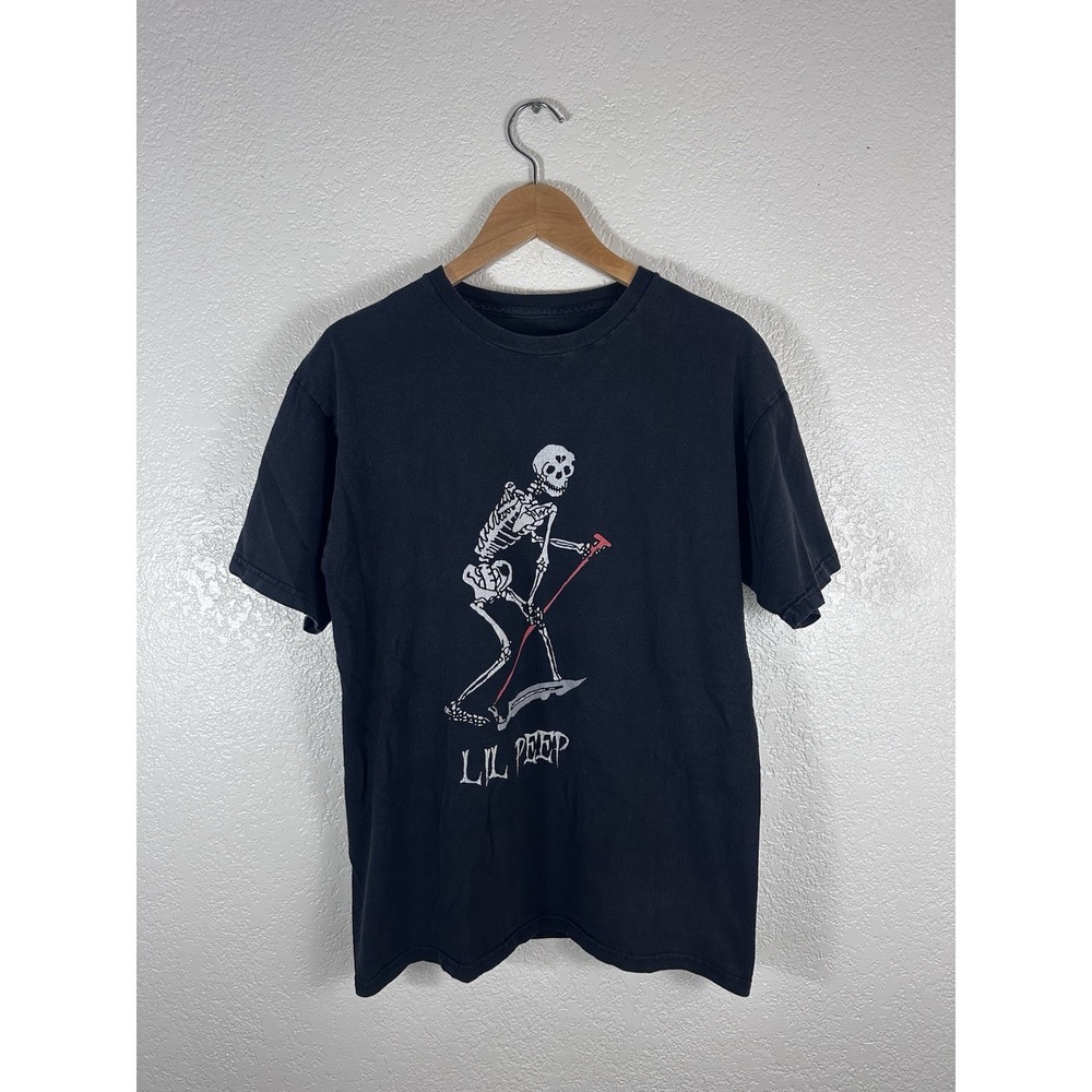 Lil Peep Schemaposse Skeleton Graphic T Shirt Medium Black Official Merch